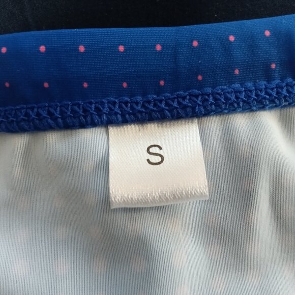 NWOT SWIM BRIEF, APPROX. 2" SIDES, SIZE "S", ROYAL BLUE AND PINK. - Picture 4 of 7